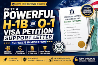 write a powerful h 1b or o1 visa petition support letter for uscis immigration