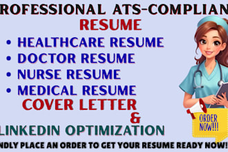 write a professional healthcare resume, CV, and cover letter