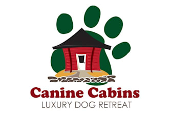 design extraordinary glamorous canine cabins logo
