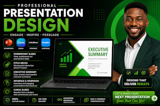 design professional powerpoint slide and canva slide presentation