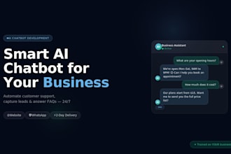 build an ai chatbot for your website or whatsapp business
