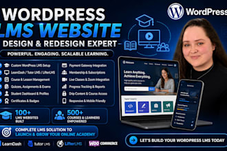 build wordpress lms website with learndash, buddyboss and membership website