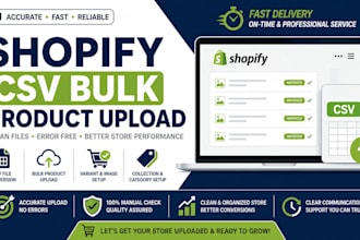 do shopify CSV product upload and variant bulk import