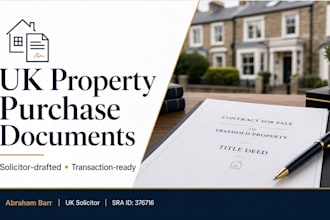 expertly draft your UK property purchase legal documents