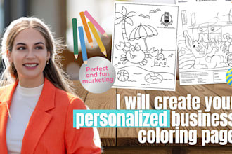 create a custom branded coloring page for your business