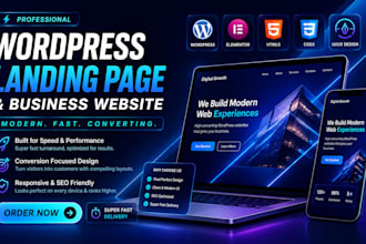 design or redesign wordpress website, landing page expert, elementor expert