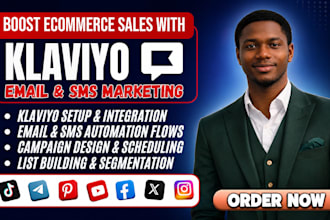 setup klaviyo email marketing, klaviyo flows and klaviyo shopify