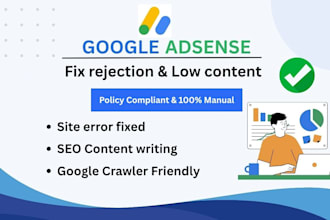 write adsense approved SEO content and articles to get your website monetization