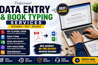 do professional data entry and book typing