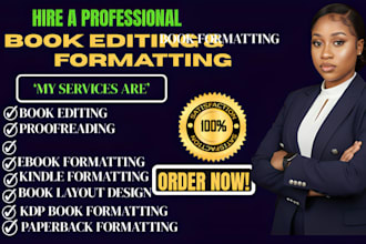 do professional book editing and KDP formatting