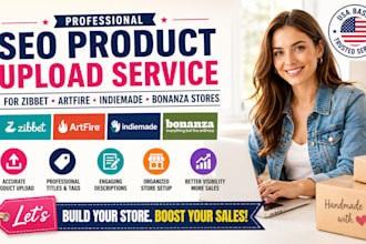 setup seo product upload service zibbet artfire indiemade bonanza stores
