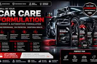 create professional car care formulations, detailing products, custom automotive
