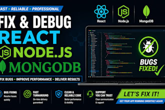 fix react js, next js, node js bugs professionally