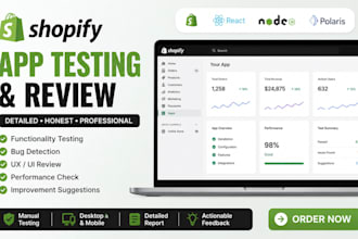 test your shopify app and provide detailed QA feedback and user reviews