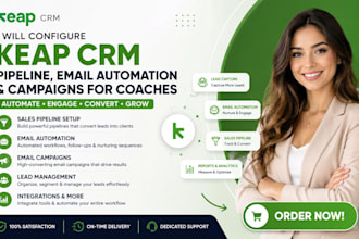 configure keap crm  pipeline email automation coaches email automation campaign