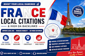 build france local citations and high da backlinks for local business ranking