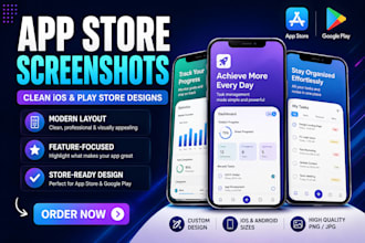 design app store screenshots and play store screenshots to boost visibility