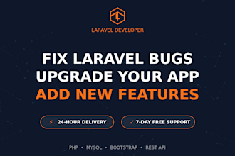 fix laravel php bugs and add new features to your website