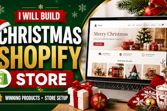 build a christmas shopify store with winning products research