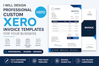 design professional custom xero invoice templates for your business