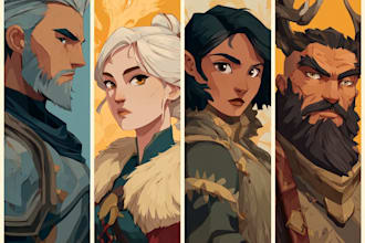 design custom dnd party portraits and group art