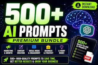 provide 500 premium ai prompts for chatgpt and claude ai