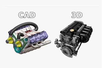 3d cad design, engineering cad model, industrial product design for manufacture