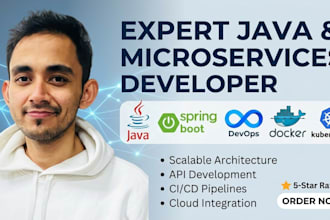 develop java spring boot microservices and rest apis