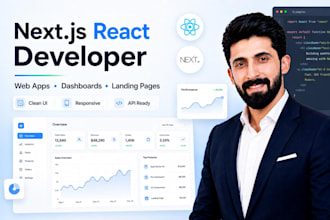 be your next js developer for react web app development