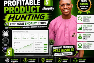 do profitable product hunting for your shopify store and winning product finder