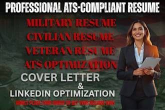 write ats military to civilian resume and federal  resume