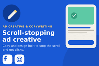 write and design scroll stopping facebook and instagram ad creative