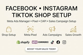 setup facebook instagram tiktok shop meta sales funnel ads campaign manager