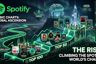 instantly chart your spotify music song to top 50 spotify chart successfully