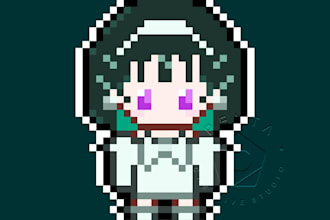 create pixel art in chibi style for ocs or vtubers