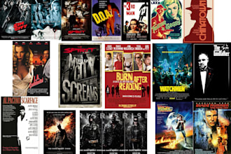 design movie posters and film posters for filmhub, tubi