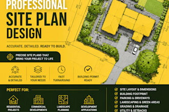 create professional 2d and 3d site plan renderings