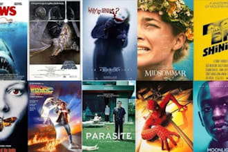 design movie posters and film posters for filmhub, tubi
