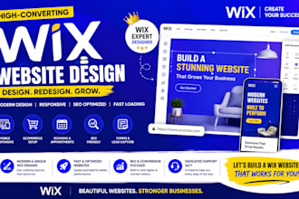 create wix website, redesign wix website, fix wix issues and wix landing page