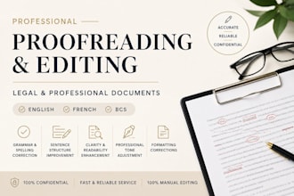 professionally proofread and edit your legal documents