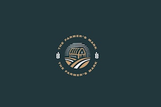 design professional retro vintage emblem hand drawn logo