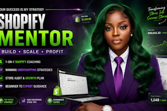 be your shopify mentor, shopify coach, dropshipping mentor and ecommerce expert
