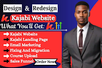 create kajabi website design kajabi online course landing page sales funnel
