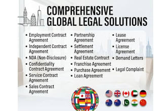 draft legal agreement, legal contract, USA, UK, uae