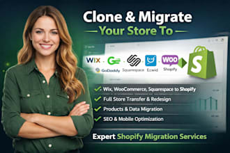 clone wix migrate shopify to godaddy squarespace ecwid woocommerce to shopify