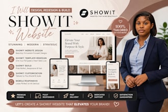 design showit website showit template redesign showit buid showit customization