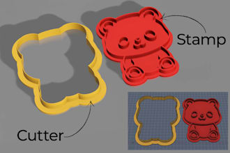 convert your design to a 3d print cookie cutter using fusion