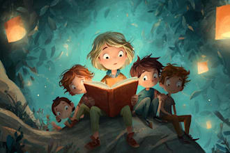 draw custom childrens book illustration