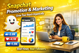 snapchat promotion, snapchat marketing, social media manager, organic promotion