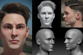 realistic 3d stylized game character metahuman hair groom ue5 unity 3d model